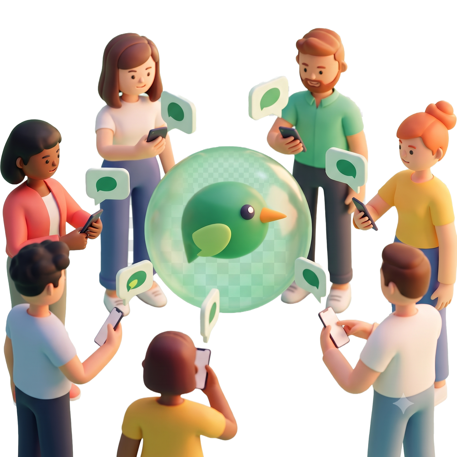 People connecting through KiwiTalk